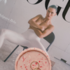 Vibrant Pink-Red Terrazzo Tray & Candleholder