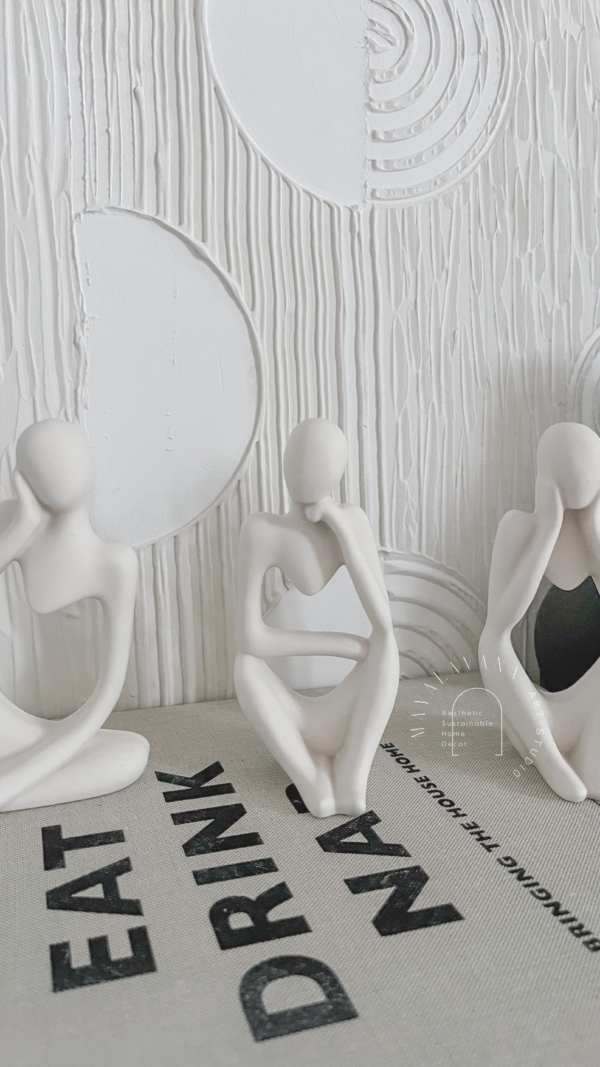 Set of Three Thinker Sculptures