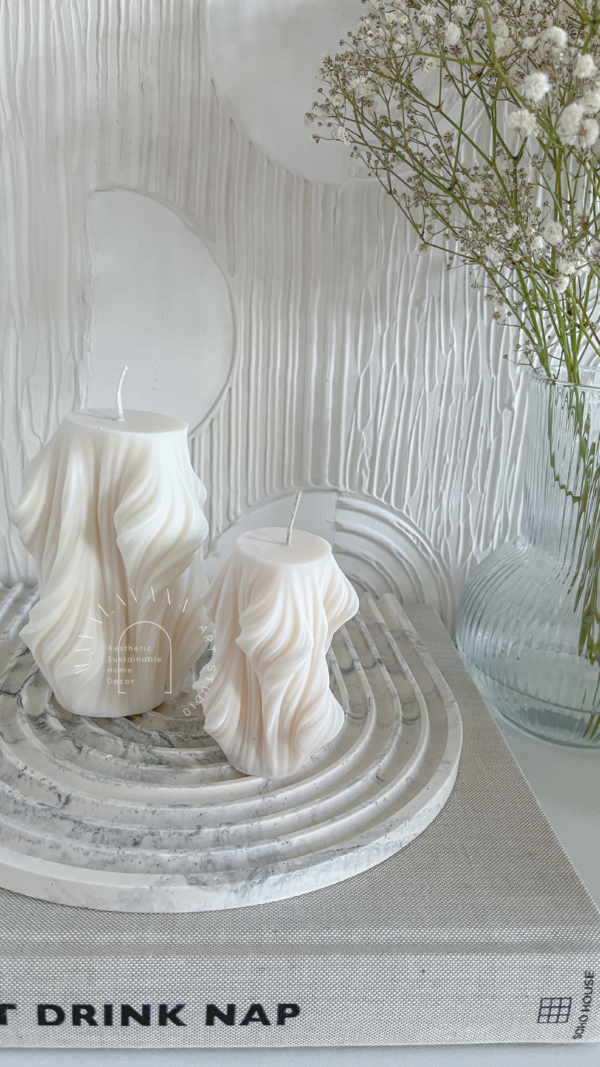 Elegant Wavy Decorative Candle