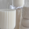 Minimalist Grooved Pillar Candle