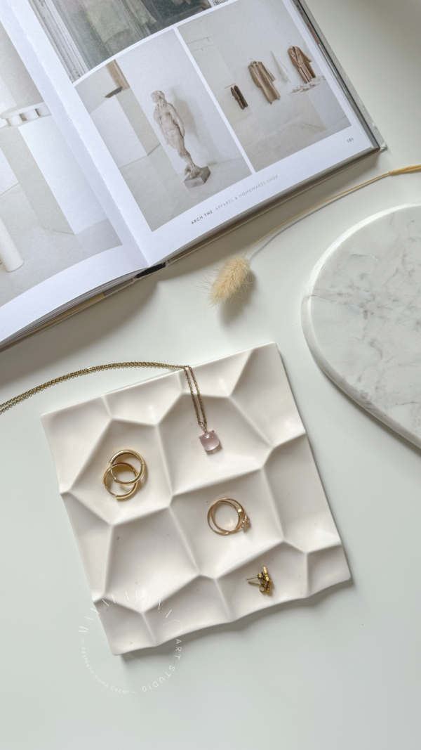 Square Geometric Shape Jewelry Tray