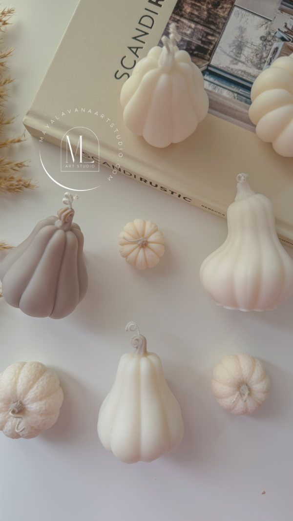 Set of 3 Minimalist Pumpkin Candles