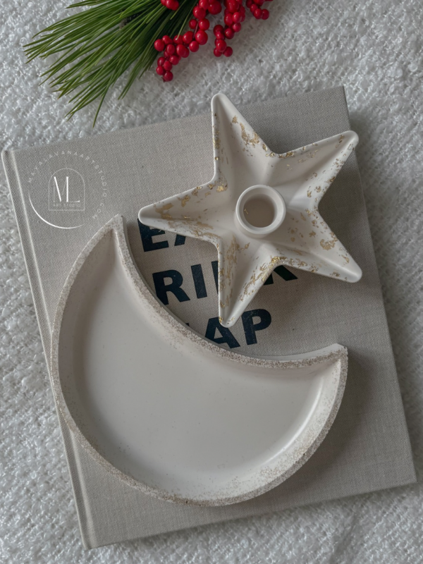 Christmas Star-Shaped Candleholder Set for Advent Season