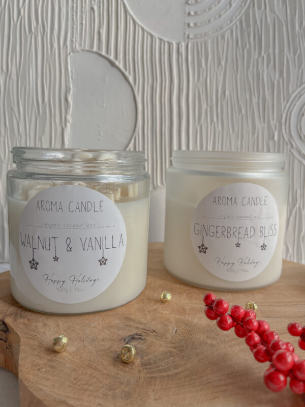 Holiday Scented Candle in a Glass Jar