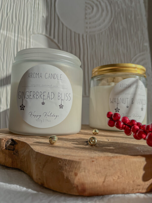 Holiday Scented Candle in a Glass Jar