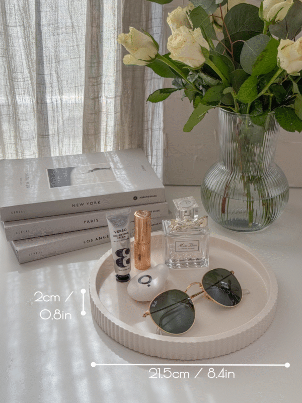 Modern Ribbed Round Tray