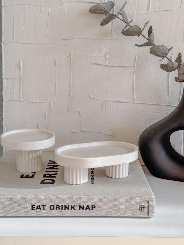 Minimalist Pedestal Tray Set
