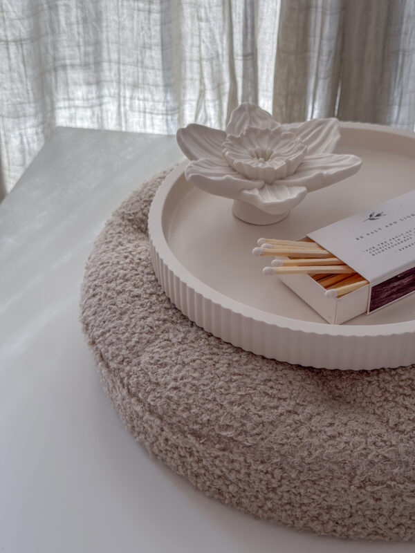 Modern Ribbed Round Tray