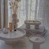 Pedestal Ribbed Round Tray