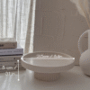 Pedestal Ribbed Round Tray